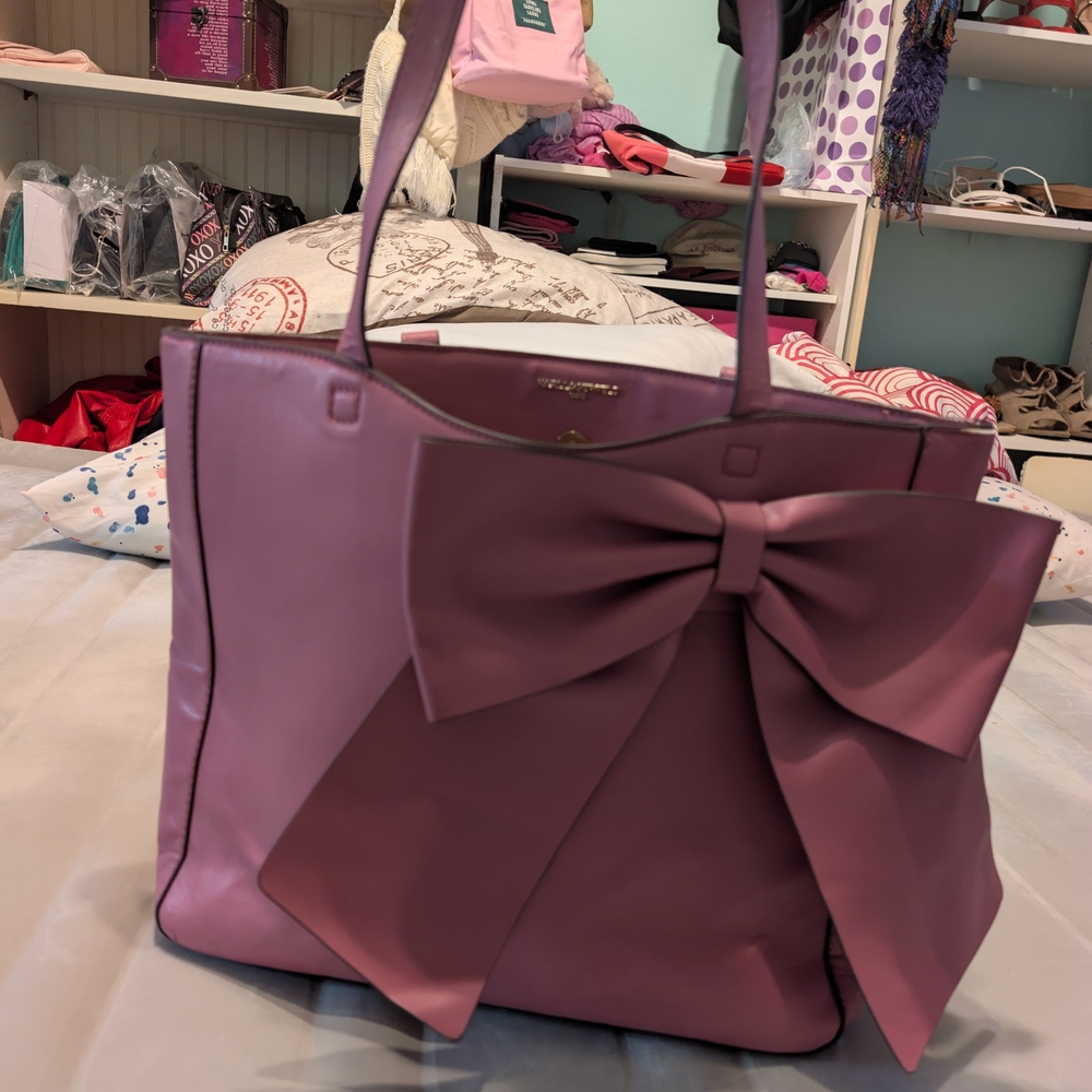 Karl Lagerfeld Pink Bow Tote Bag